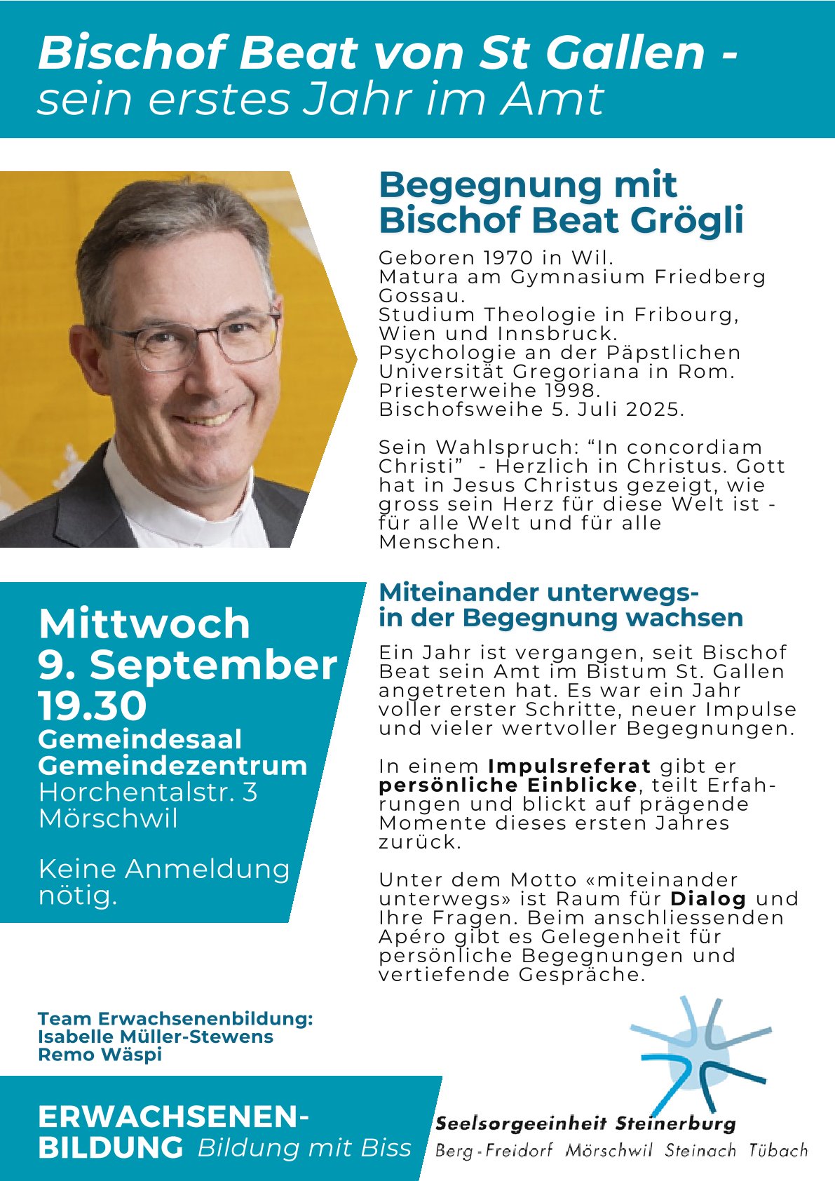 Vortrags- und Gesprächsabend mit Bischof Beat Grögli