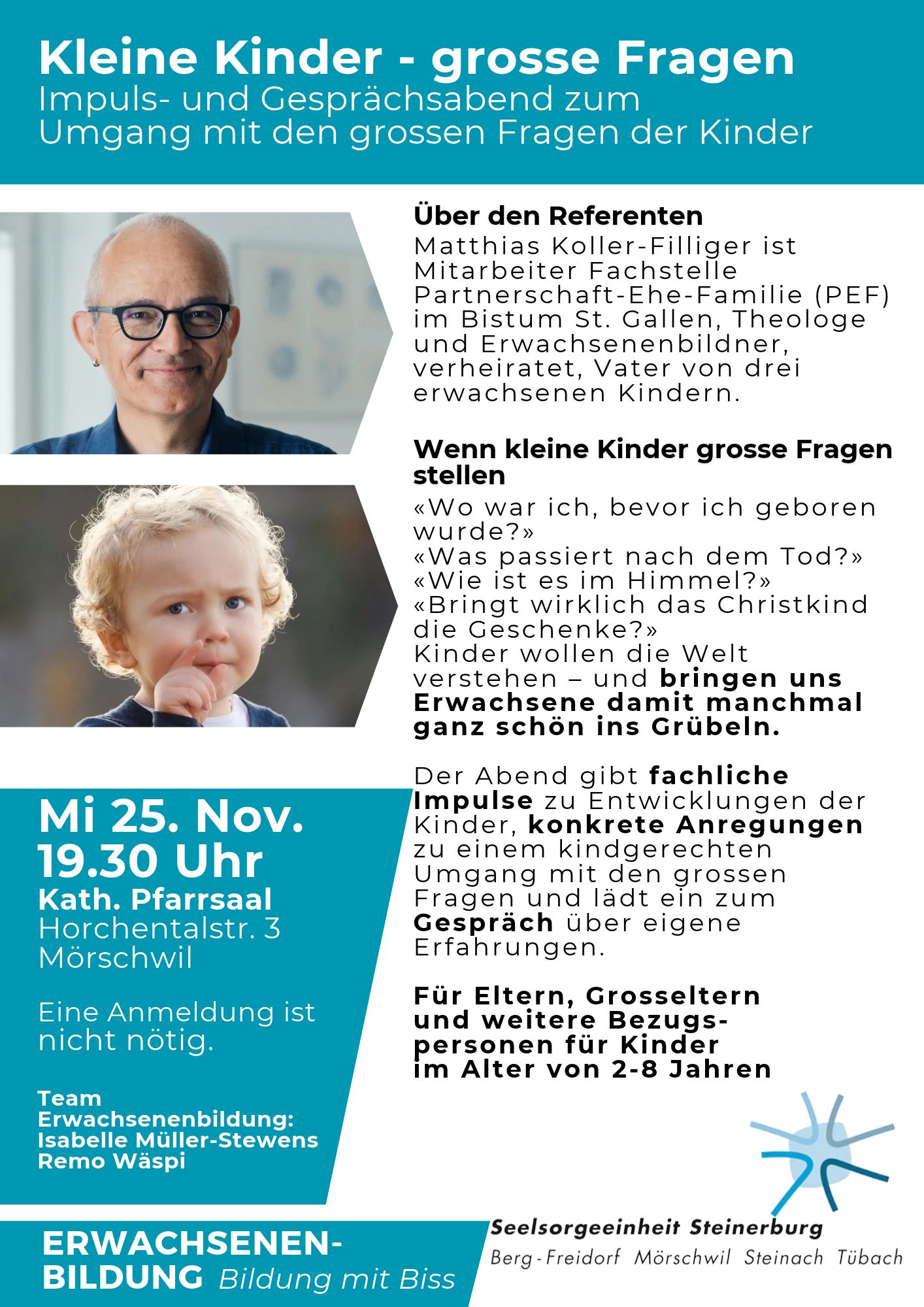 Erwachsenenbildung "Kleine Kinder - grosse Fragen"